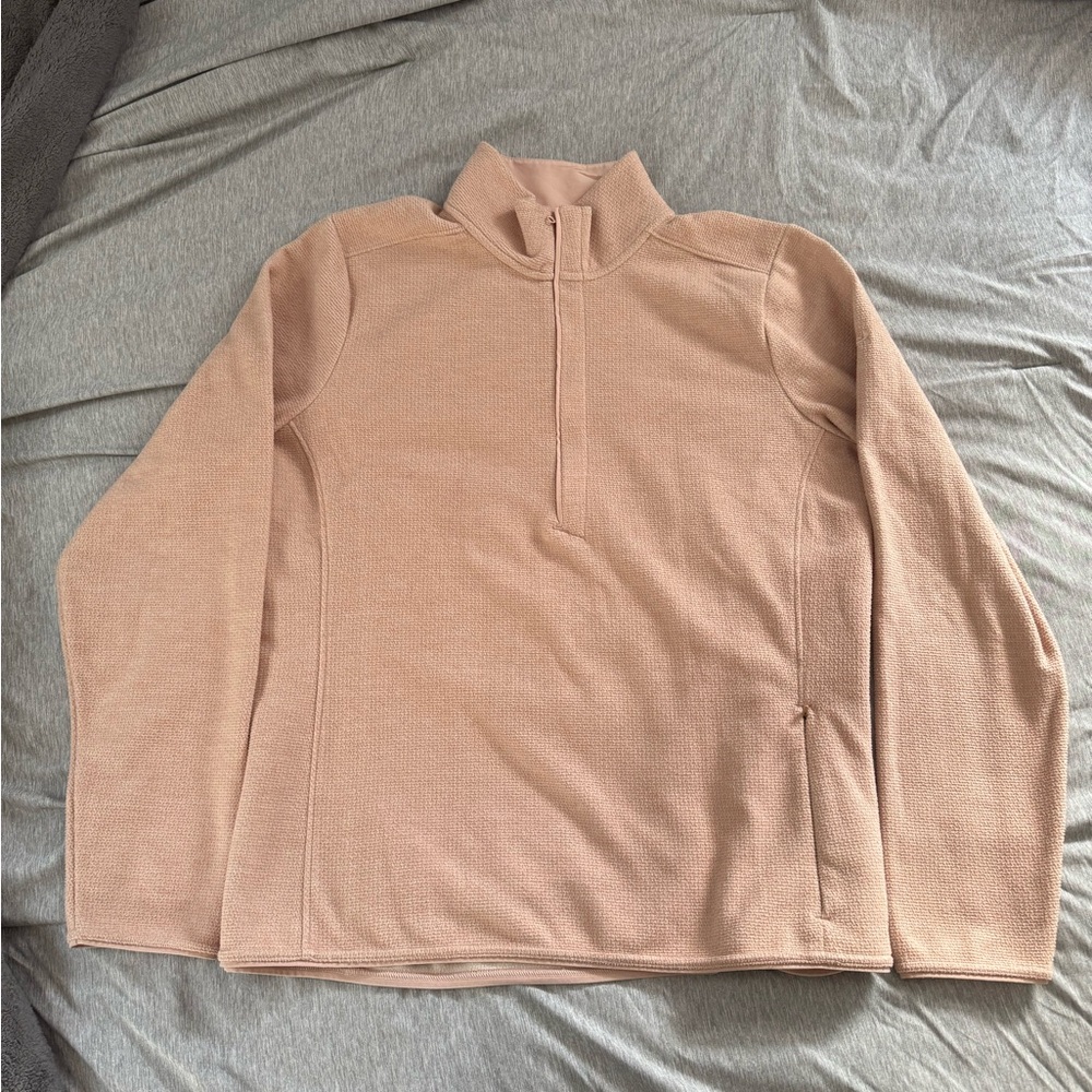 Under Armour Quarter-Zip Sweater Pullover - Blush Pink